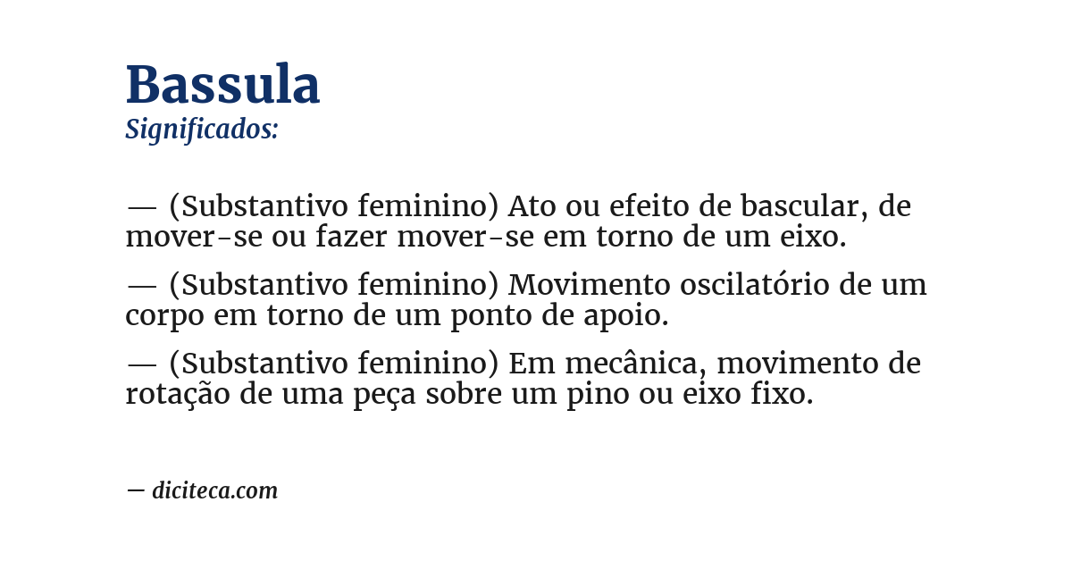 Significado de bassula