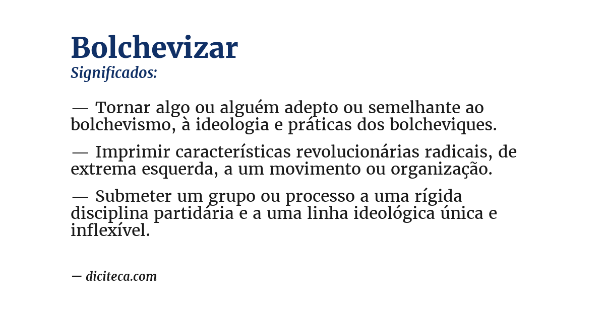 Significado de bolchevizar