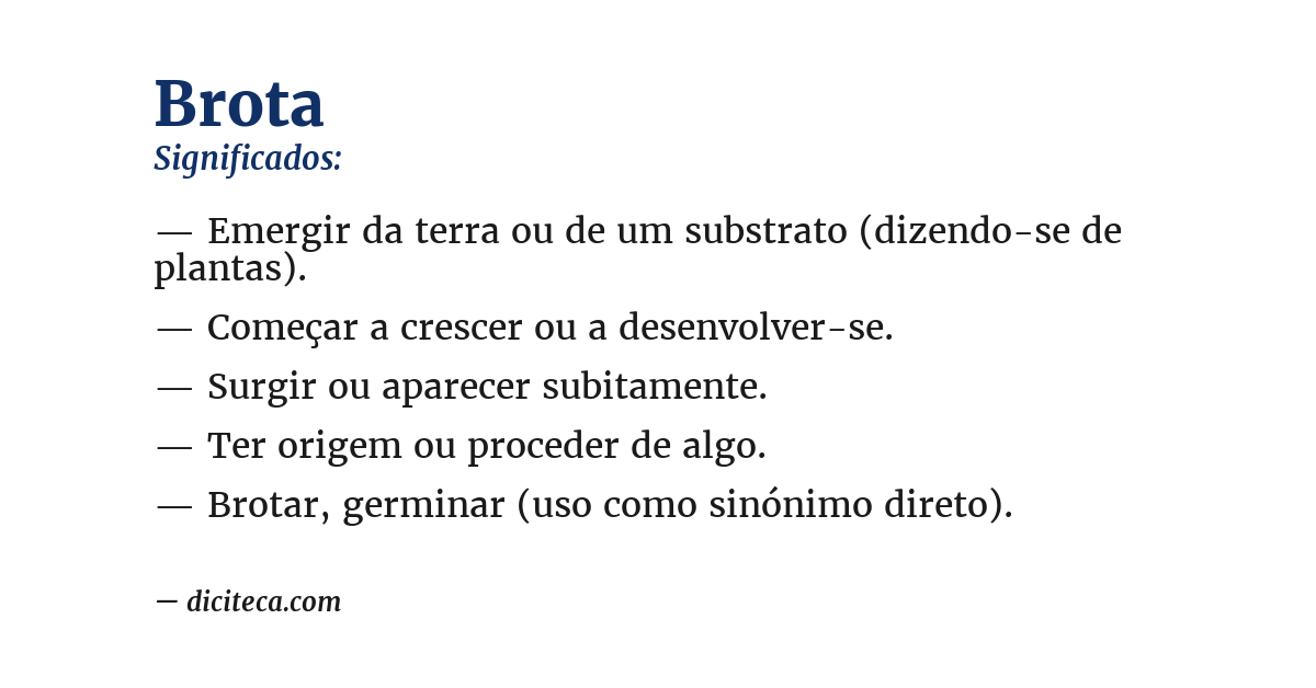 Significado de brota