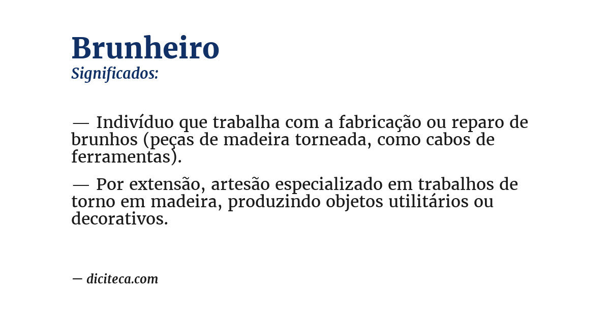 Significado de brunheiro