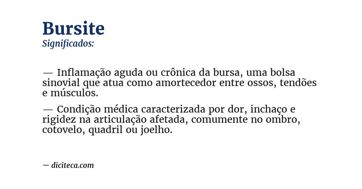 Significado de bursite