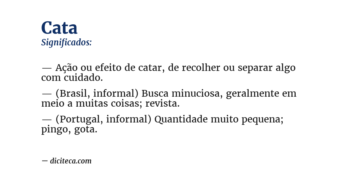 Significado de cata