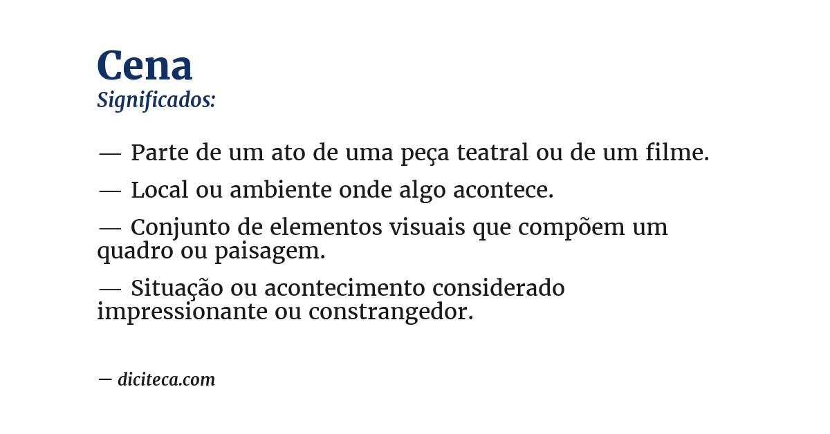 Significado de cena