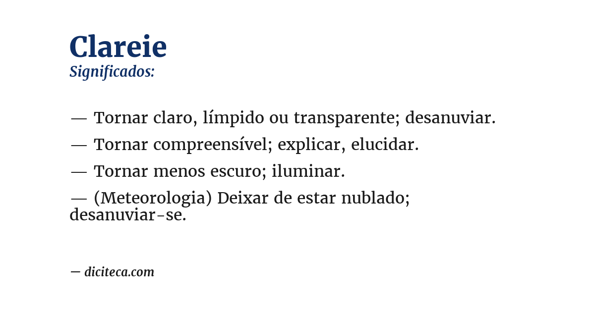 Significado de clareie