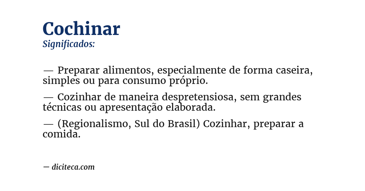 Significado de cochinar