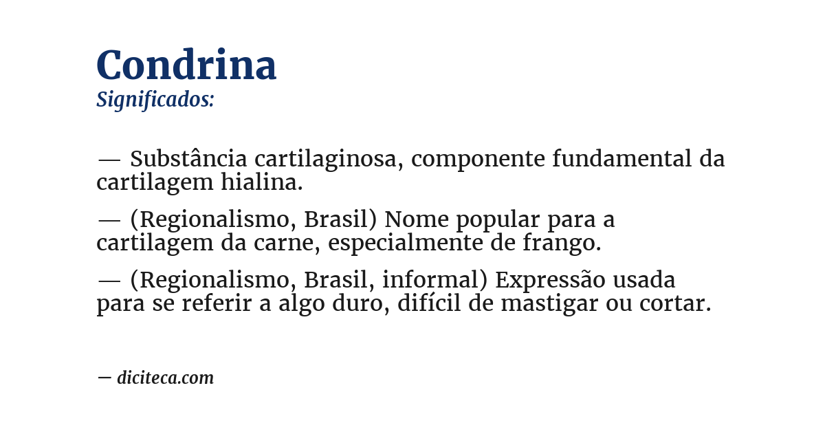 Significado de condrina