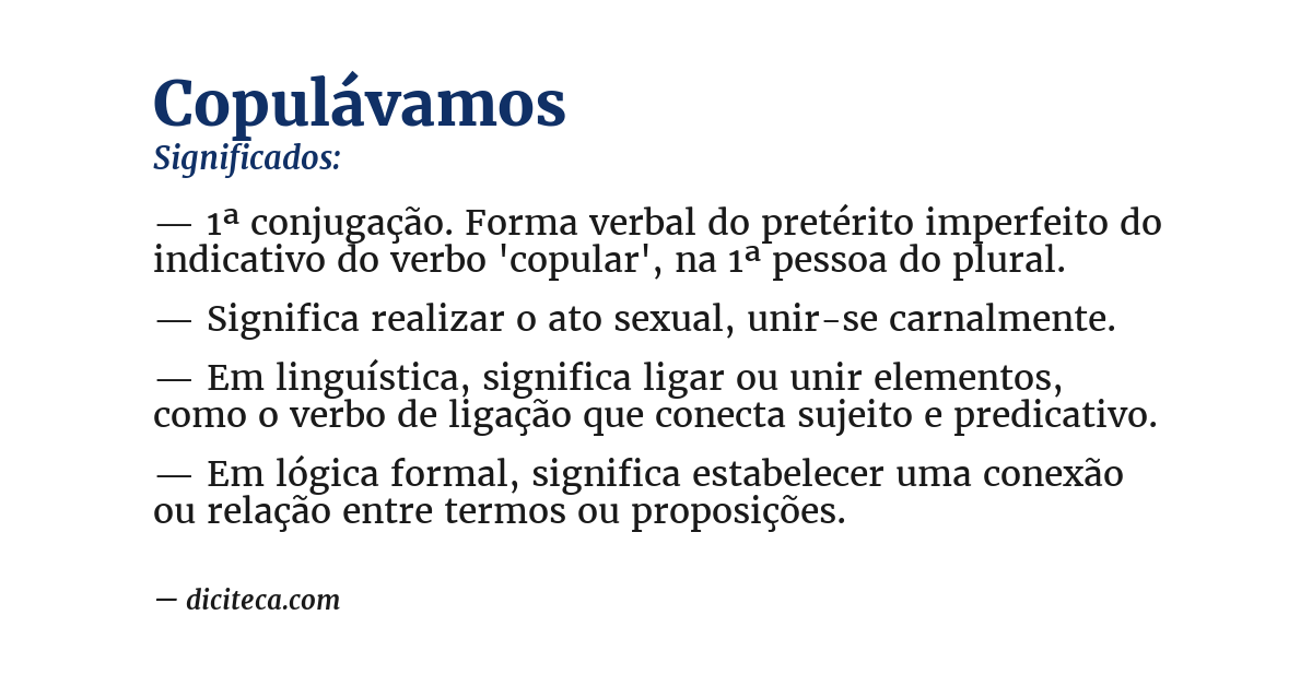 Significado de copulávamos