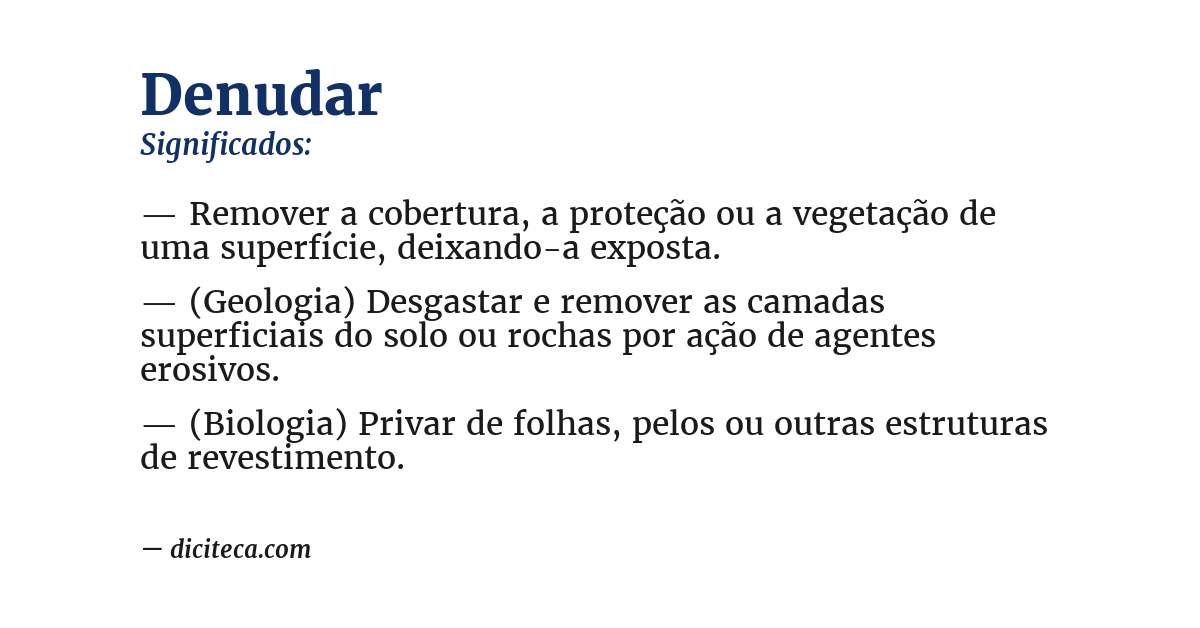 Significado de denudar
