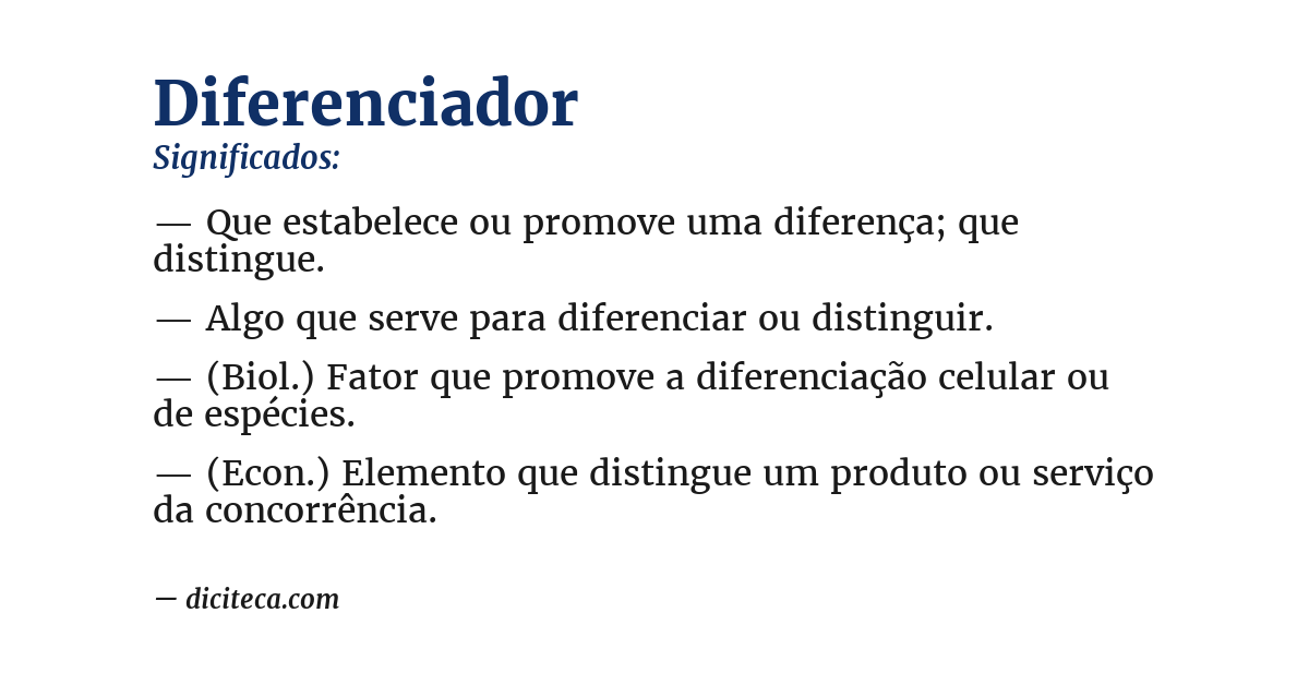 Significado de diferenciador