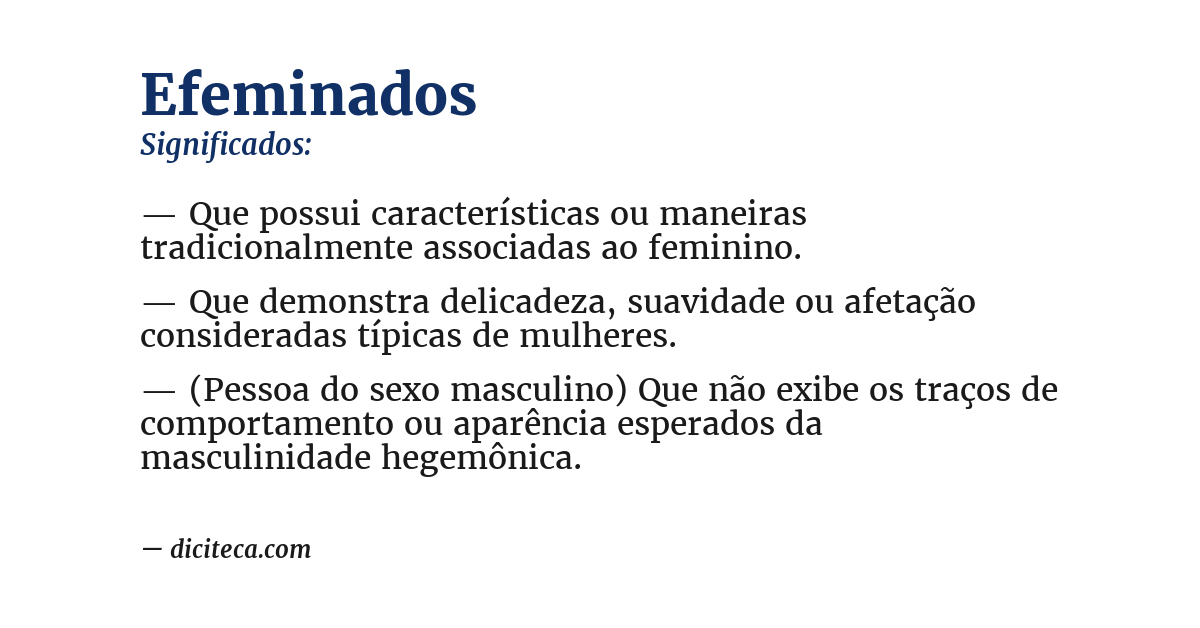 Significado de efeminados