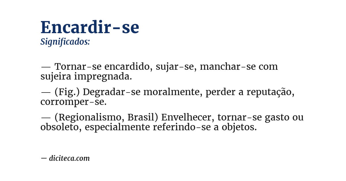 Significado de encardir-se