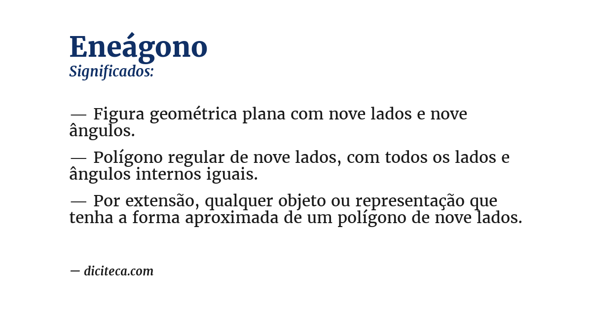 Significado de eneágono