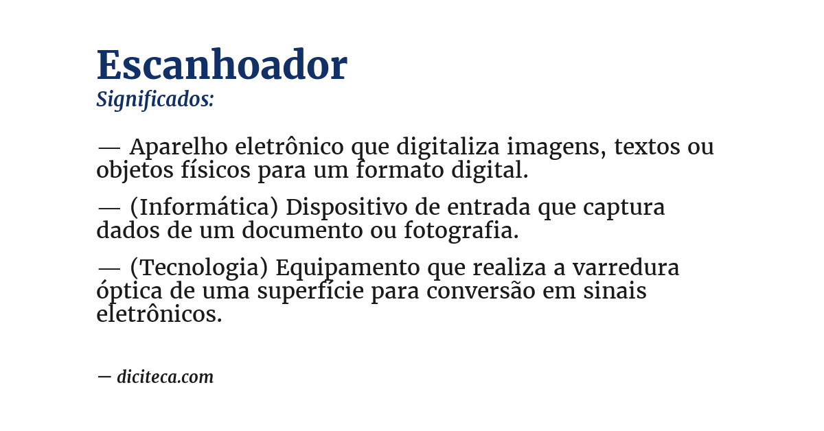 Significado de escanhoador