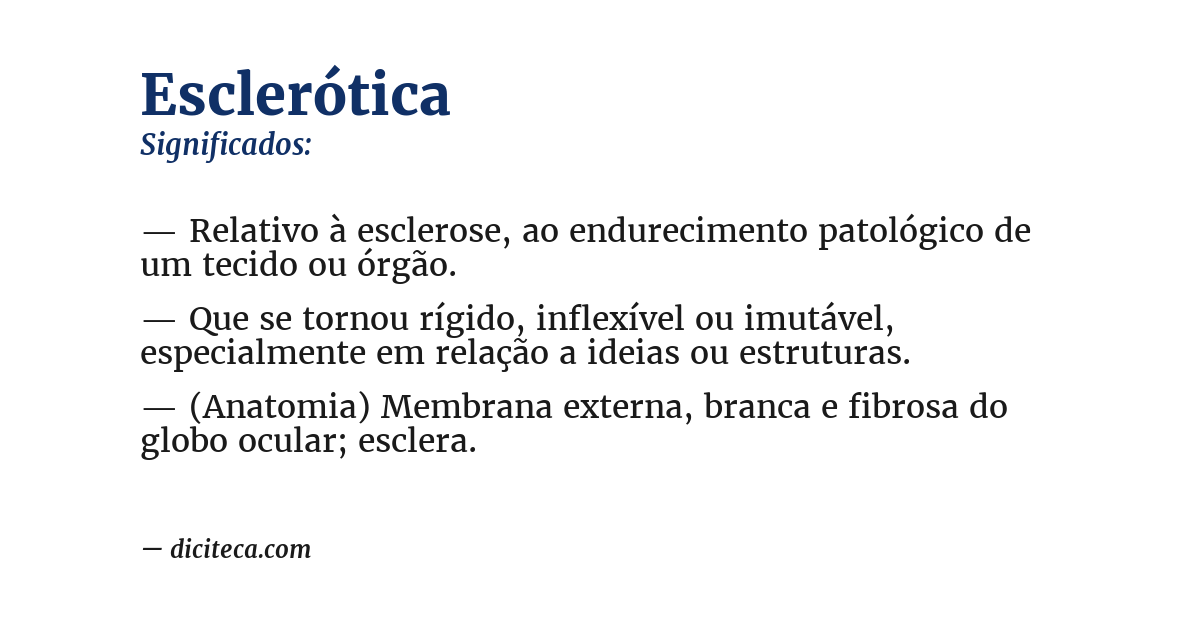 Significado de esclerótica