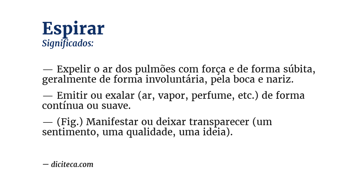 Significado de espirar