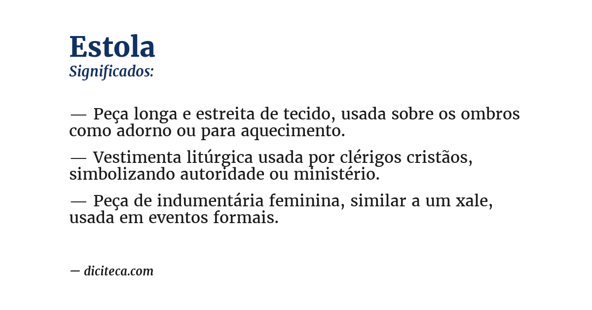 Significado de estola