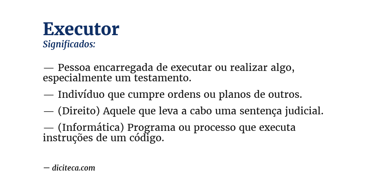 Significado de executor