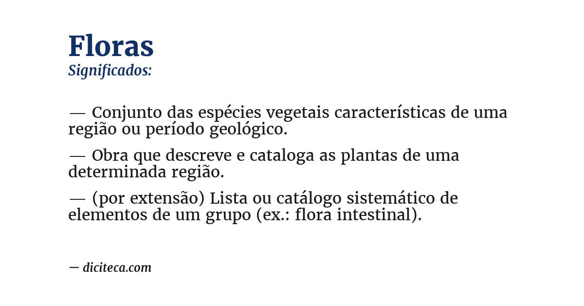 Significado de floras