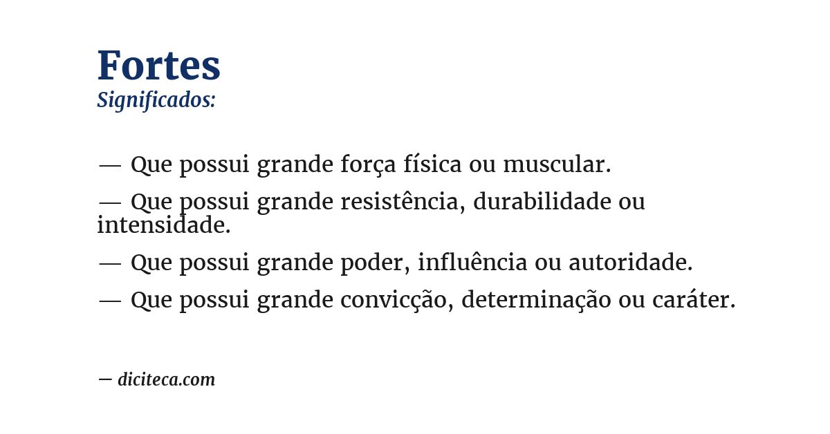 Significado de fortes