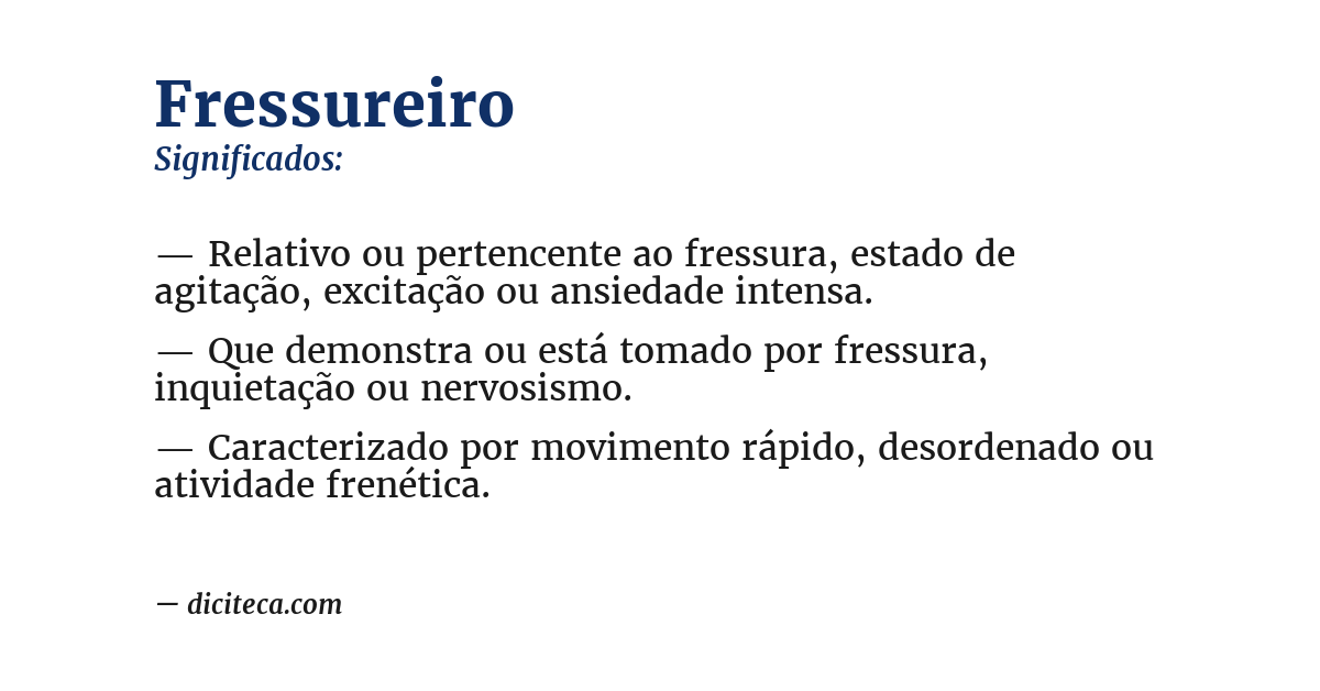 Significado de fressureiro