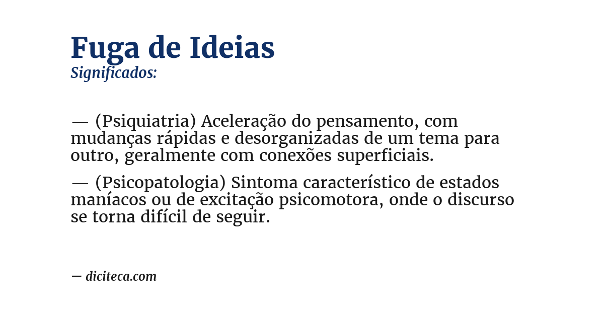 Significado de fuga de ideias