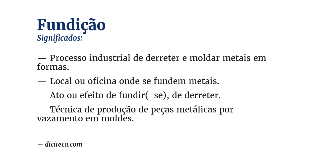Significado de fundição