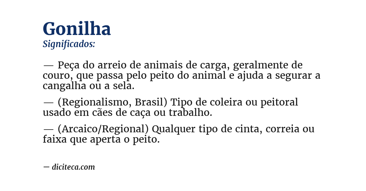 Significado de gonilha