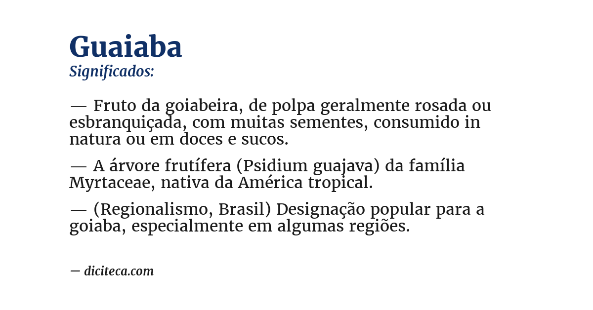 Significado de guaiaba