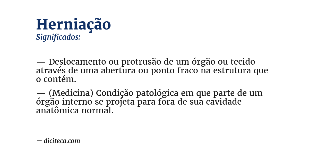 Significado de herniação