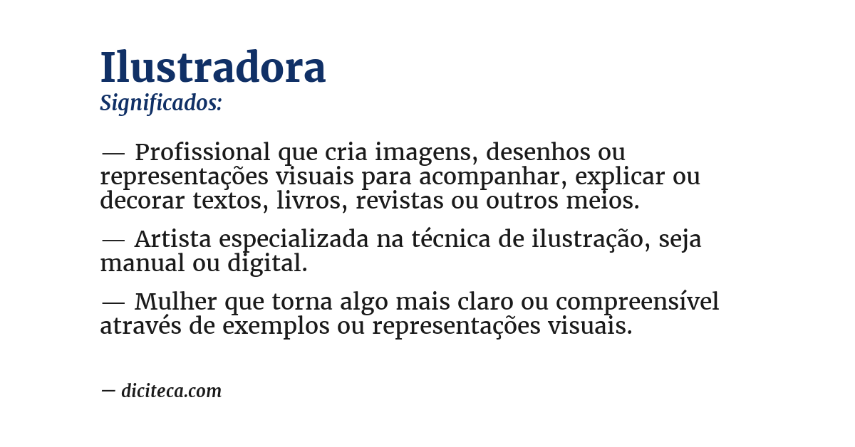 Significado de ilustradora