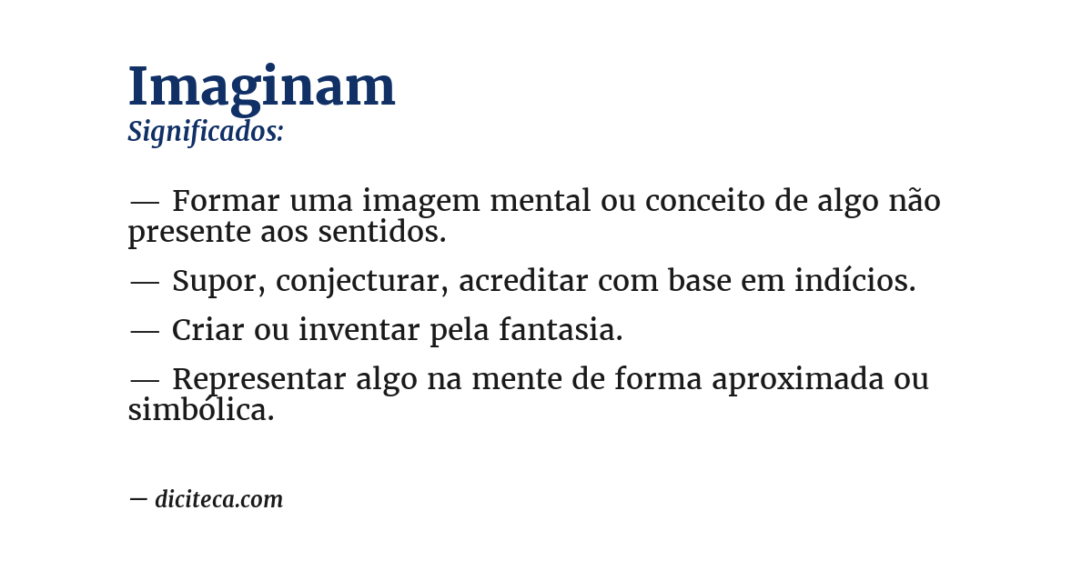 Significado de imaginam