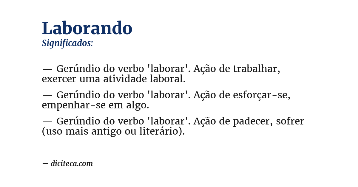 Significado de laborando