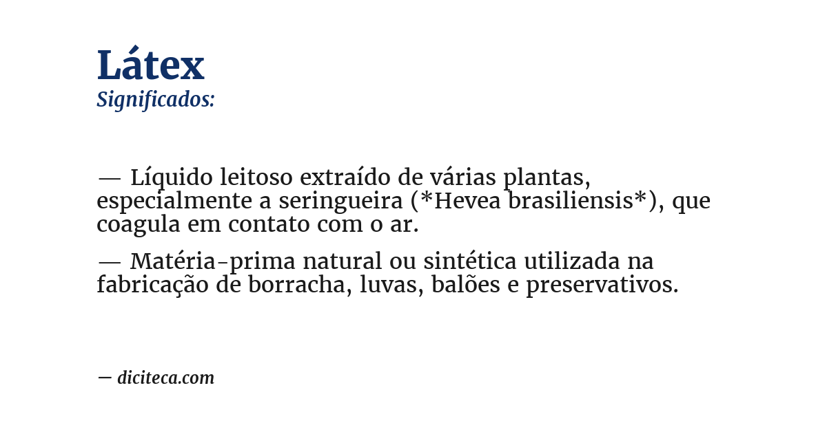 Significado de látex