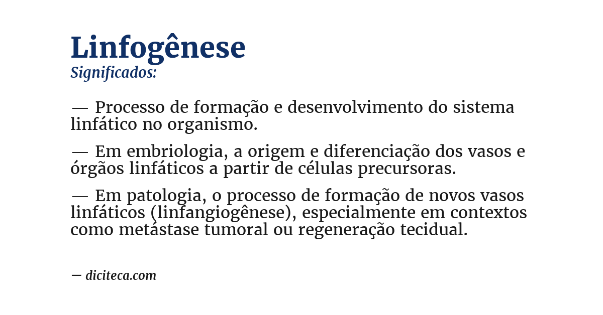 Significado de linfogênese