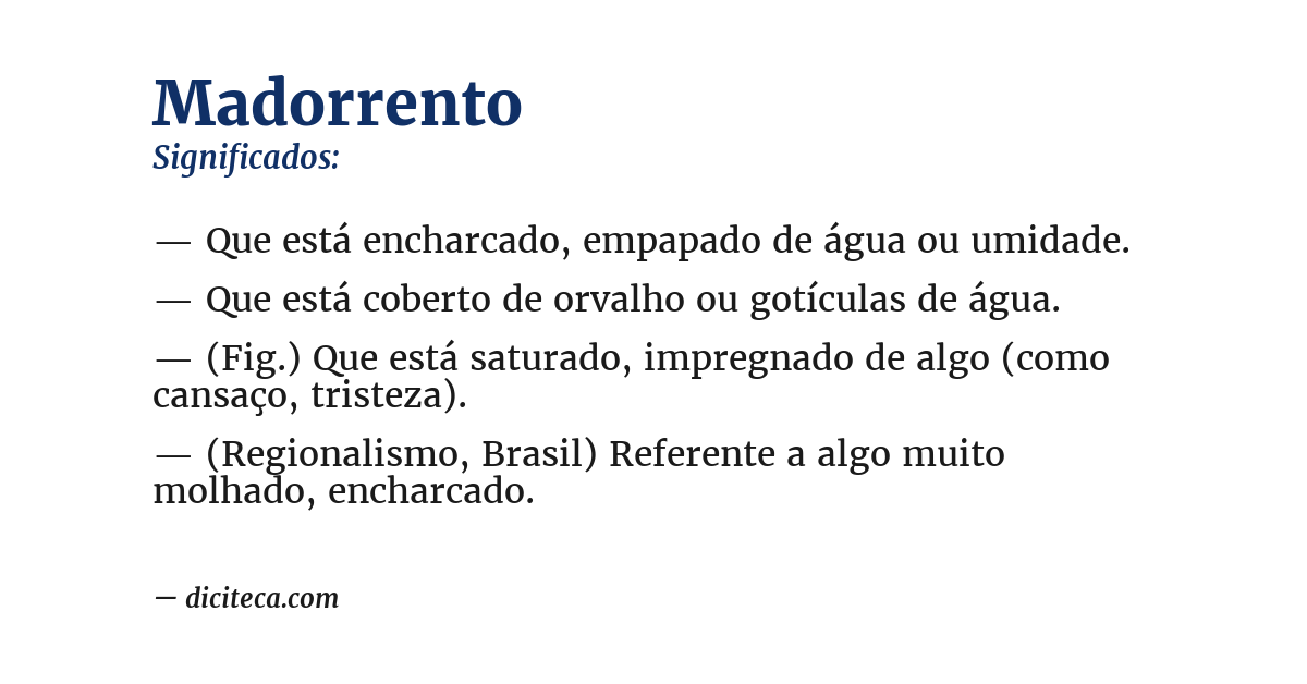 Significado de madorrento