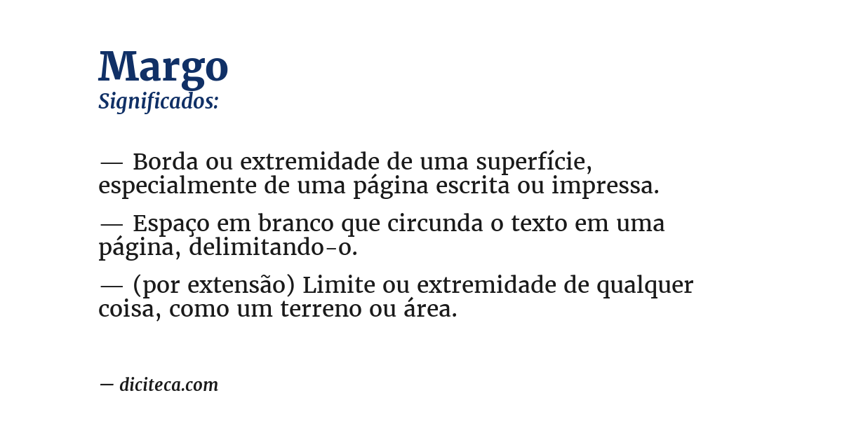 Significado de margo