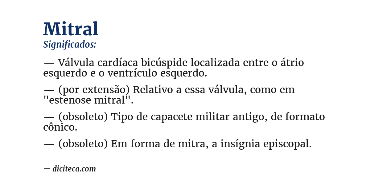Significado de mitral