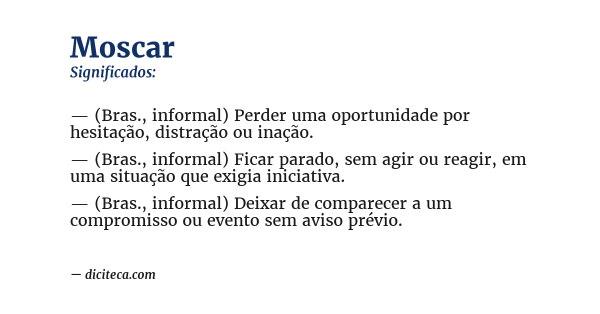 Significado de moscar