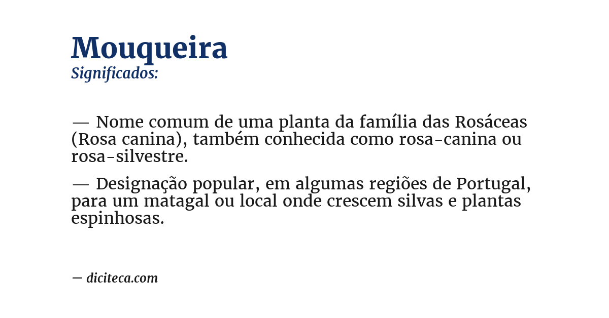 Significado de mouqueira