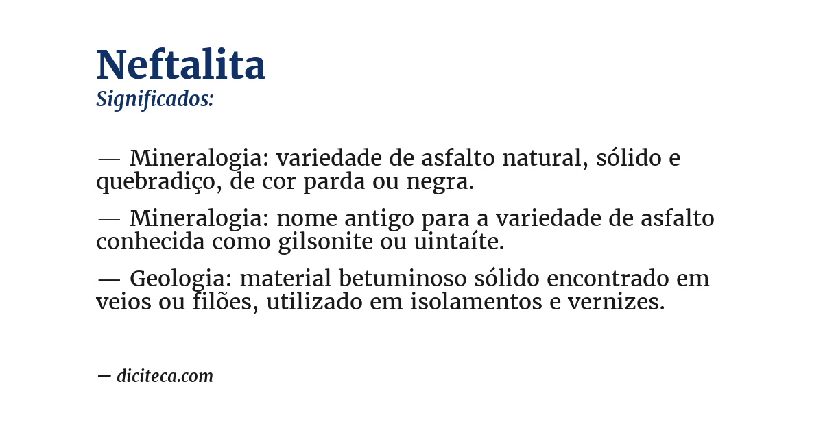 Significado de neftalita