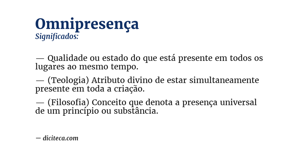 Significado de omnipresença