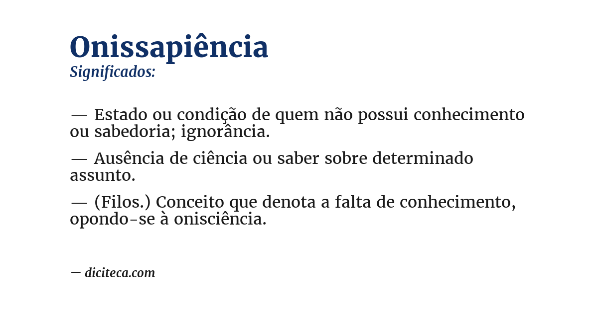 Significado de onissapiência