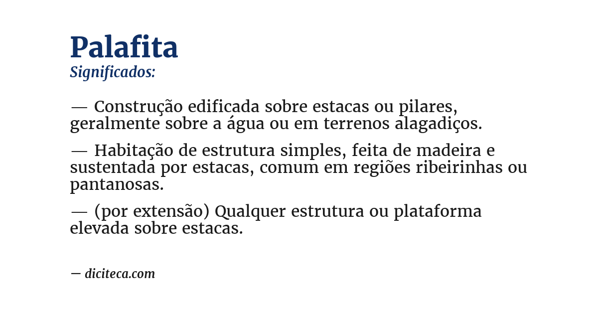 Significado de palafita