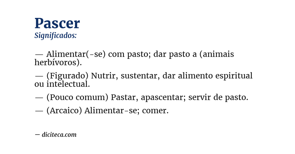 Significado de pascer