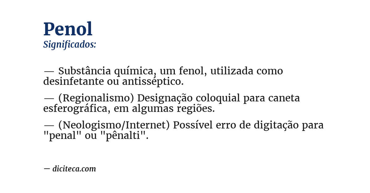 Significado de penol