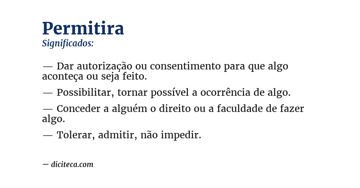 Significado de permitira