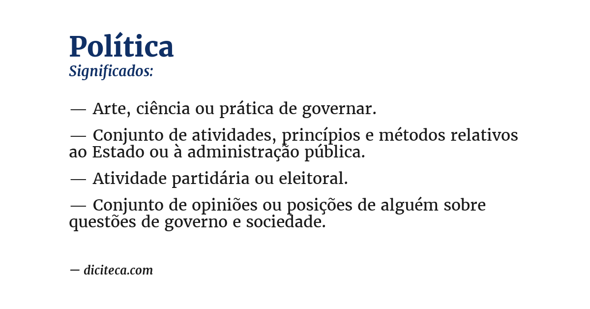 Significado de política