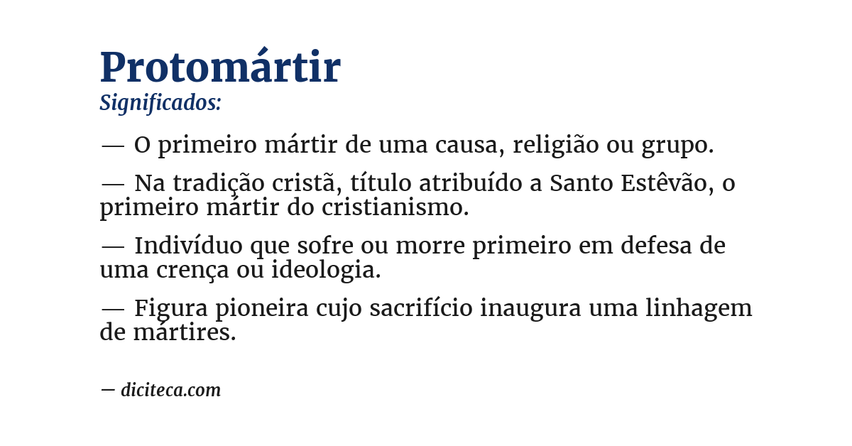 Significado de protomártir
