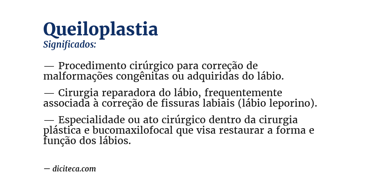 Significado de queiloplastia