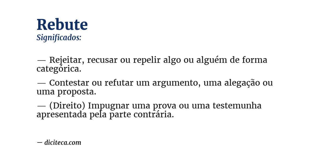 Significado de rebute